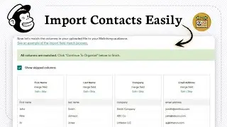 How to import contacts into a mailchimp Audience