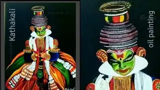 @krishna of kathakali @deepasinghart @kathakali @oil painting @delhi @almora @viral video @realistic