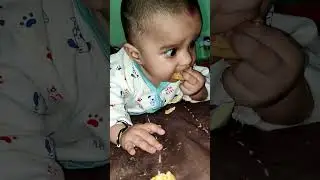 6 Months Baby Vlogging Her First Biscuit 🍪👶 | Cute Baby Reaction 😍