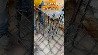 placa met&aacute;lica para zapata aislada
