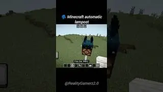 Minecraft automatic lampost #minecraft #gaming #memes