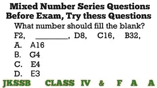 Mixed Number Series | How to Solve number series Questions