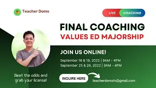 Final Coaching Values Ed Majorship | Final Coaching for LET | Values Education Major