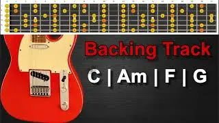 Pop Rock Ballad Guitar Backing Track in C Major | 66 BPM |