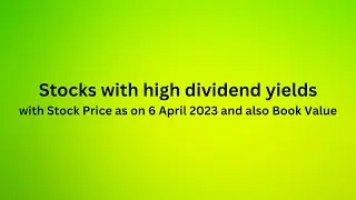 Stocks with high dividend yields #sharemarket #sharemarketnews #shares #sharesmultibagger