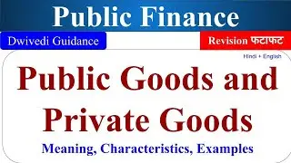 Public Goods and Private Goods, public goods and private goods in Public Finance, economics