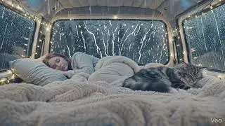 Sleep Anxiety Relief with Rain ASMR I Van Life