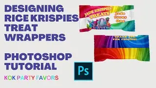 PARTY FAVORS | DESIGN TUTORIAL FOR RICE KRISPIES TREAT #photoshop  #partyfavors #ricekrispietreats