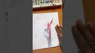 DIY Thread Art | String pull Art #shorts #threadart #easy #watercolor