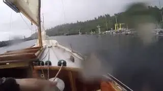 Single Handed Sailing in the Rain with a GoPro in the Puget Sound