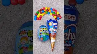 chocolate 🍫 fill surprise cone 🍦& mini kinder joy fun!😍😋#shorts#chocolate#cone