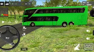2025 Indonesian Bus Simulator Full Traffic Driving Hill road Offload New Bus Gameplay Video Part101