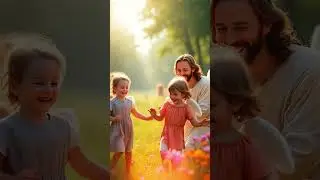 Jesus playing with children! ❤️ #jesus  #jesuschrist  #jesuslovesyou  #god  #shorts