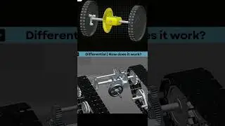 mechanical engineering drawing Differential gear ⚙️, working mechanism ✅️✅️✅️✅️🚀🚀🚀🚜🚜🚜🚜#mechanical 3D