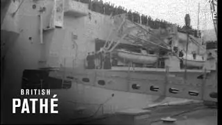 Argyles Embark For British Guiana On HMS Implacable (1953)