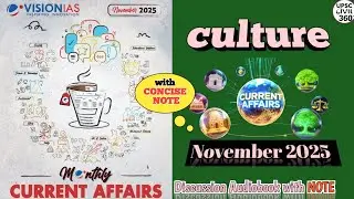 Culture | Vision IAS November 2025 | UPSC 2026 GS Paper 1 Current Affairs