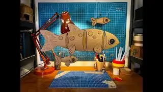 Create a Big Fish! CardboardAdventures.co.uk #cardboard #puppet #fish