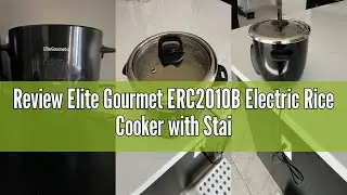 Review Elite Gourmet ERC2010B Electric Rice Cooker with Stainless Steel Inner Pot Makes Soups, Stews