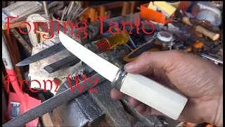Forging a small Tanto from W2 (With a Hamon)