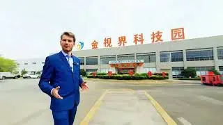 Aerial photography Golden Vision LCD screen production base