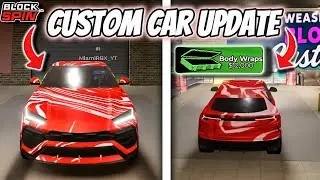 NEW CAR  🏎️ UPDATE ‼️AND CAR WRAPS &2XP In Roblox BlockSpin