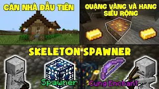 MINECRAFT PE SINH TỒN 1.17 - TẬP 2 | X&Acirc;Y CĂN NH&Agrave; ĐẦU TI&Ecirc;N, T&Igrave;M CHỖ FARM SKELETON RƠI RA CUNG ENCHANT