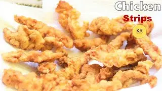 Homemade Chicken Strips | Crispy KFC Style Chicken Strips | Chicken Tenders | Chicken Fingers |