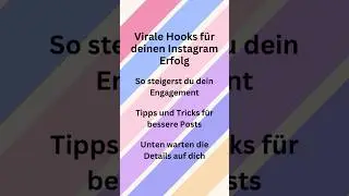 Virale Hooks f&uuml;r deinen Instagram Erfolg
