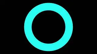 BLACK SCREEN CYAN BLUE RING HOOP 1 HOUR
