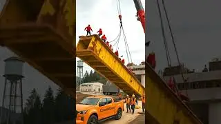 Terrifying Bridge Structure Tumble Mid-Build! #ScaffoldCrash #BuildTumble
