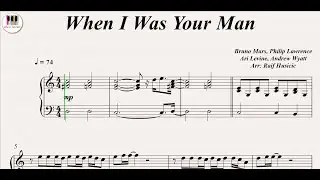 When I Was Your Man - Bruno Mars, Piano