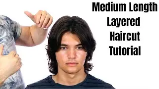 Medium Length Layered Haircut Tutorial  - TheSalonGuy