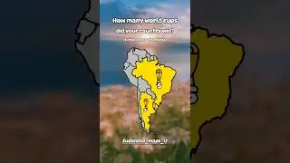 How many world cups did your country win? #Worldcup #map #europe #southamerica #geography #mapping