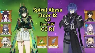 C0R1 Flins & Nefer Spiral Abyss Floor 12 6.3 Luna IV Columbina Genshin Impact