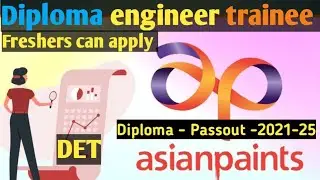 Asian Paints Diploma Engineer Vacancy 2025 | Executive Packing / Production Job | Mysuru Plant 