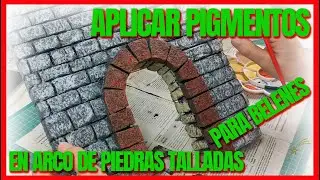 ✋👉 Aplicar pigmentos arco paso de piedras talladas