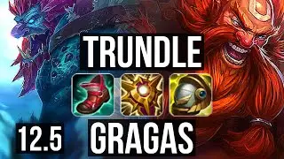 TRUNDLE & Zeri vs GRAGAS & Kai'Sa (SUP) | 3/2/21, 300+ games | KR Master | 12.5