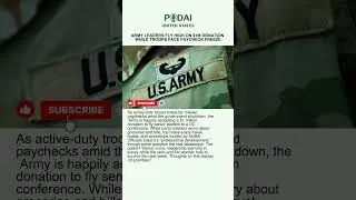 Army Leaders Fly High on $1M Donation While Troops Face Paycheck Freeze