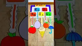 Exhibition -Vowels 🔠🗣️📚Chart work for English Project || Vowels TLM#shorts#trending#craft#diy
