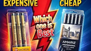 EXPENSIVE VS CHEAP Outlining Pen Comparison 💯|Micron vs Doms|