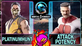 MK1 Platinumhunt (SCORPION) VS Attack Potency (OMNI-MAN)🥊Mortal Kombat 1🥊4K 60ᶠᵖˢ