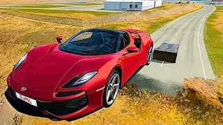 CAR CRASH | Best Red Cars Jumps | BeamNG Drive