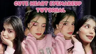 Pearl Heart Eye Makeup Tutorial ✨💖 #pearleyemakeup #creative #eyemakeup 