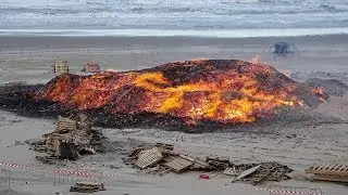 vreugdevuren restanten Duindorp & Scheveningen. 1-1-2018