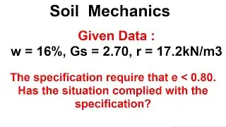 Soil Mechanics Numerical Problem solved