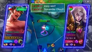 TOP GLOBAL CHOU VS TOP GLOBAL LANCELOT IN RANKED GAME (No Death Challenge) - MLBB