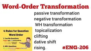 word order transformation #ENG-206# 4thsemester#pu