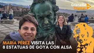 ALSA y María Pérez muestran la mejor ruta para visitar las estatuillas de Goya en transporte público