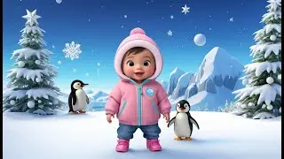 Penguin New Year Snowy Song | Winter Dance Fun | Arctic Animal Animation for Kids