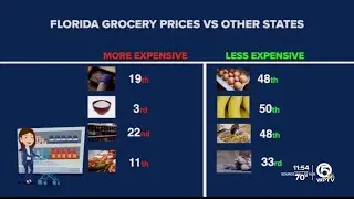 How does Florida's grocery prices compare to other states?